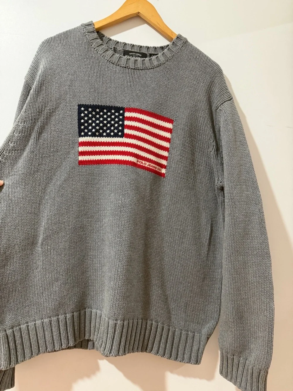 Vintage Ralph Lauren USA Flag Knit Sweater XL - Picture 3 of 11
